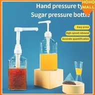 1100ML Glass Sugar Pressure Bottle Container Syrup Dispenser 10cc pump Fructose Squeeze Bottle Syrup