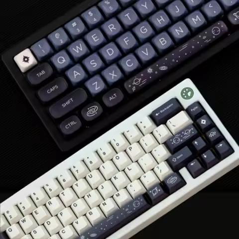 GMK 129 Keys Galaxy Theme Key Cap MOA Profile DYE-SUB PBT Keycap with 1.75U 2U Shift for MX Switch M
