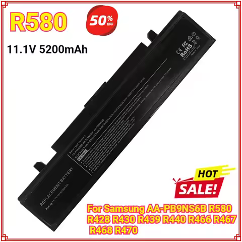 6Cells New Laptop Battery for Samsung AA-PB9NS6B PB9NC6B R580 R540 R430 R530 RV511 RV411 RV508 R528