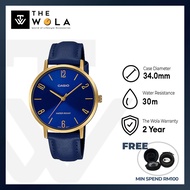 Casio Womens Analog LTP-VT01GL-2B Gold Tone Case Leather Watch (watch for women / jam tangan wanita