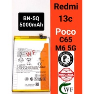BN5Q Battery Quality Ori For Redmi 13C/Poco C65/Poco M6 5G (5000mAh)