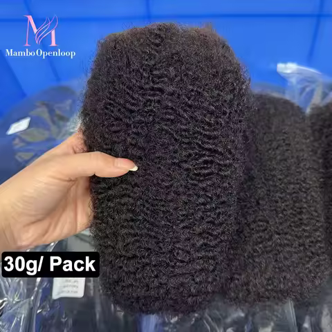 Natural Brazilian Afro Kinky Bulk Human Hair for Locs Braiding Remy Hair Bundle 30g/Pack No Weft QVR