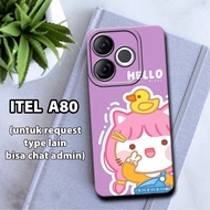 CC40 Flexible rubber softcase/ for ITEL A80 Girls' Motif/case ITEL A80 ITEL A80 casing ITEL A80/sili
