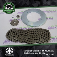 Sprocket Kit 14-47 Chain Chain Lock & Circlip. use to minimize vibration 75% flat 25% hills-