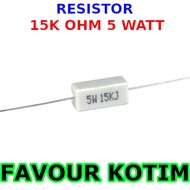 15K OHM 5 WATT 5 PERCENT R 5W FVKOTIM CHALK RESISTOR