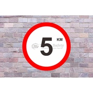Maximum speed sign 5km - 1.2mm Aluminum Plate
