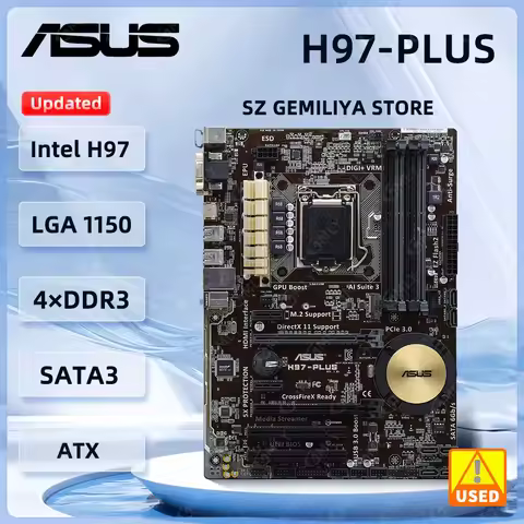 ASUS H97-PLUS Motherboard Intel H97 LGA 1150 DDR3 32G ATX Core i3-4330 i3-4370 i5-4570S i5-4670S i7-