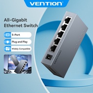 Vention 100Mbps 1000Mbps 5 Port Gigabit Ethernet Switch for Computer TV Set-Top Box Surveillance Cam