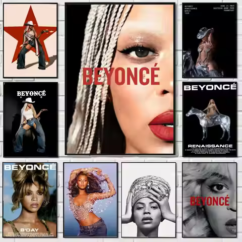 B-Beyonce Renaissance Singer Painting Calligraphy Canvas Poster: Crease Free Waterproof Durable All 