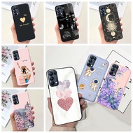 Oppo Reno5 5G / Reno5 Pro 5G Case Soft Silicone heart flower Black Cool Painted Rubber Shell for OPPO RENO 5 CPH2145  Reno 5Pro CPH2201 Casing