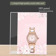 MOJOMORE Acrylic Stand Menu Paper Poster QR Code Frame Holder Display Thick Material