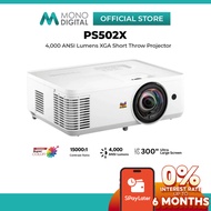 VIEWSONIC PS502W 4,000 ANSI LUMENS WXGA (1280x800) SHORT THROW BUSINESS & EDUCATION PROJECTOR WITH B