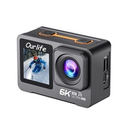 【High Quality】 Ourlife Mtr82 Action Sports Camera Video Recorder 6K30fps 2 Inch Touch Screen EIS 30M