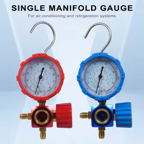 Air Conditioning Pressure Single Gauge Diagnostic Manifold Gauge with Clear Scale Fits R410A R22 R13