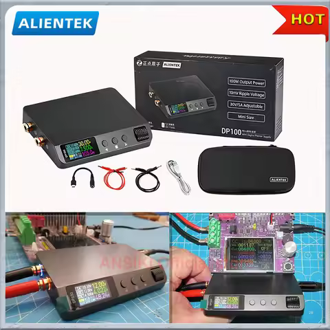 ALIENTEK DP100 DC Power Supply Lab Power Supply Adjustable Switching Power Supply Portable Digital B
