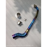 Stainless pipe big elbow + adapter 51mm for xrm 125 wave 125 xrm 100 110 wave 100 110 smash 110 115 