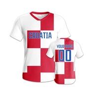 Croatia Soccer Jersey Custom Football Shirt with Personalized Name Number Soccer Team Shirts for You