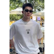 Acne Studios New Style 1996 Letter Print Smiley Face Emoticon Round Neck Loose Short-Sleeved T-Shirt
