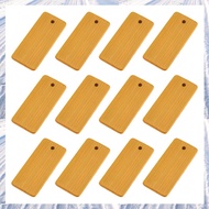(NDPB) 100Pcs 45X20Mm Wooden Tags for Keychain Rings Bamboo Unfinished Wood Key Ring Tag