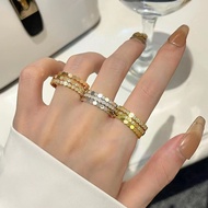 Golden Honeycomb Diamond Ring Speed Fashionable Classy Ring v Ring All-Match Female au750 Diamond Ho