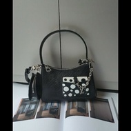 LV 黑底白點點EPI草間彌生限定兩用小包