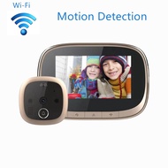 doorbell wifi camera wireless Video Door Bell Peephole Smart CCTV peephole Doorbell Viewer 4.3" Lcd Home Security With Pir Motion Wireless cateye doorbell