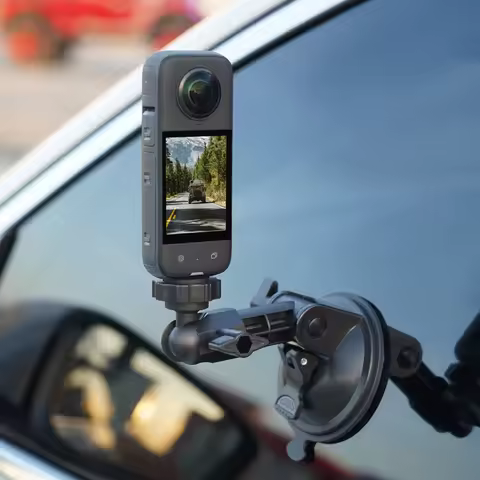 Suction Cup Mount 360 Rotation Camera Car Holder 1/4 Screw for Go Pro DJI OSMO Action 6 4 5 Pro NANO