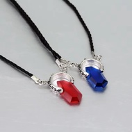 Dmc Devil May Cry 5 Dante Pendant Necklace Red Blue Gem Cosplay Necklaces Long Rope Chain Vintage Gi
