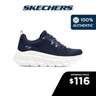 Skechers Women BOBS Sport B Flex Hi Parallel Force Shoes - 117382-NVY Memory Foam Machine Washable Vegan