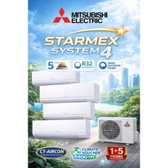 MITSUBISHI ELECTRIC STARMEX MXY4H33VG / MSXYFP10VG x 3 + MSXYFP13VG x 1 INVERTER SYS 4 AIRCON +INSTA
