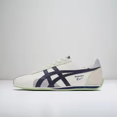 Onitsuka Tiger Runspark Fashionable Patchwork High-Quality Retro Low-Top Sneakers (Unisex) White and
