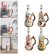 Lovoski Ceramic Oil Dispenser Bottle Vinegar Dispenser Bottle Farmhouse Easy to Refill 600ml/20oz Cr