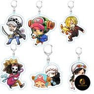 Anime Acrylic One Piece Luffy Meat Grinder Rossolong Comic Key Chain For Wholesale Delivery