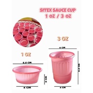 SITEX SAUCE CUP 1 OZ / 3 OZ Pudding cup, ice cream cup, pink cup, party, cawan keil