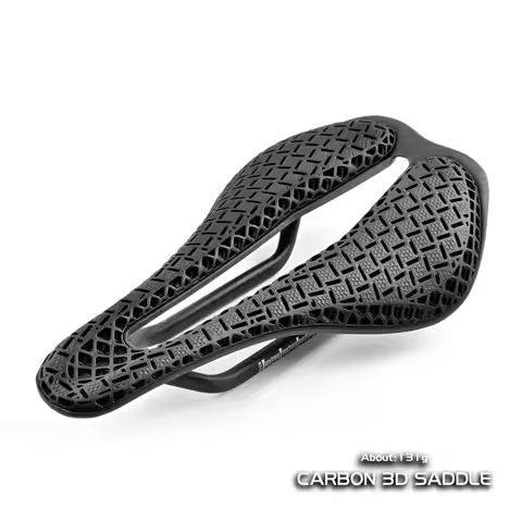 GOLDIX T68 Ultralight Road Bike Saddle - 3D Printed TPU Surface & Carbon Fiber Base Plate | EVA Leat