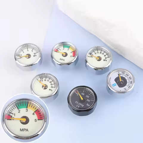1Pc Air Mini Micro Pressure Gauge Manometer | Thread M10 M8 | 5MPA 10MPA 20MPA 30MPA 35MPA 40MPA 300