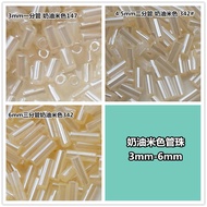 Hand Beaded TOHO Japan MGB Tube Beads 3/4.5/6mm One Two Three Tube Cream Beige 342/T147