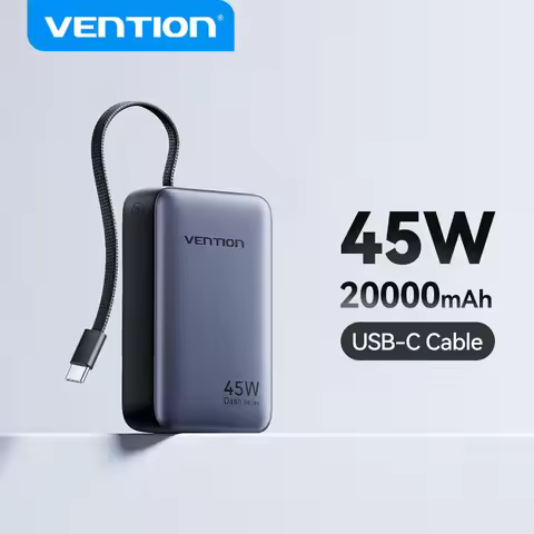 Vention CCC 45W 20000mAh Power Bank Fast Charging Portable Charger for Xiaomi iPhone Pro Max Samsung