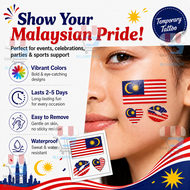 1~1000pcs Malaysia Flag Tattoo Sticker Waterproof Temporary Sticker for Kids Adults Removable Malays