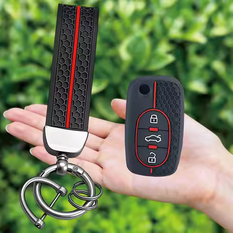 Silicone Keychain For Audi A1 B6 A6 C5 A4 B5 TT 8N A2 A3 Cover Organizer Key Shell Car Key Case Fold