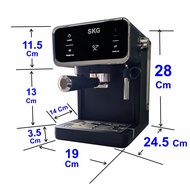 SKG เครื่องชงกาแฟสด รุ่น SK-1207 แถมฟรีก้านชง เครื่องชงกาแฟอัตโนมัต coffee machine รับประกัน​1ปี SK-