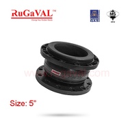 Rubber Bellow, Single Bellow Flexible joint, Ductile Iron flange, Size: 5", Flange Rubber Joint, Rub