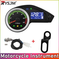 Digital Meter Speedometer Odometer Motorcycle Tachometer 12K RPM Oil Level Gauge With Fuel Alarm For