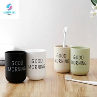 MLINX Good Morning Cup for Beverages Plastic Reusable Toothbrush Holder Storage Organizer Cup Drinki