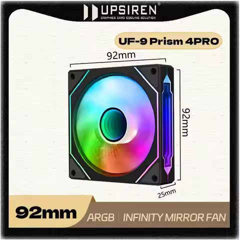 UPSIREN UF-9 PRISM 4PRO 92mm Computer Chassis Fan ARGB 4 Pin PWM Quiet Cooling Fan 12V Large Air Vol