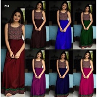 (No COD) Febric Printed Women's Sleeveless Gown tg