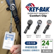 ~~ Tool Girl~KEY-BAK Retractable KEY Ring With Badge Buckle 0KB12-0A11 Black Line/0KB12-5D111 Blue L