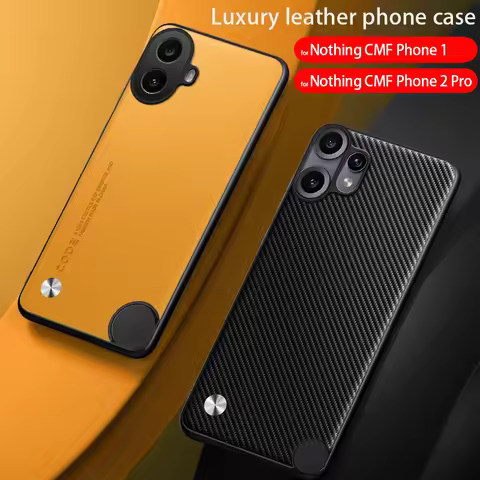 Funda for Nothing CMF Phone 1 2 Pro Case Luxury Fiber Texture PU-Leather Protection Capa for Nothing