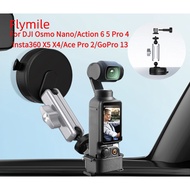 Flymile Universal Car Suction Cup Mount, for DJI Osmo Nano/Action 6 5 Pro 4/insta360 X5 X4/Ace Pro 2
