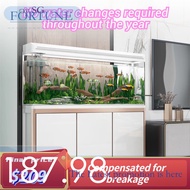 Tank Fish Self Cleaning With Cabinet /Aquarium Light 60/80/100/120Cm /No Water Change Eco Glass Fish
